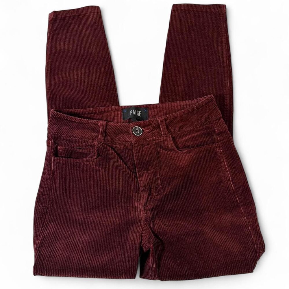 Paige Women's Burgundy and Red Trousers